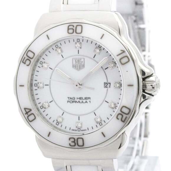 TAG HEUER Fomula 1 Diamond Ceramic Steel Ladies Watch WAH1315 Polished